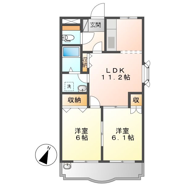 岡山県倉敷市新田 倉敷駅 2LDK マンション 賃貸物件詳細
