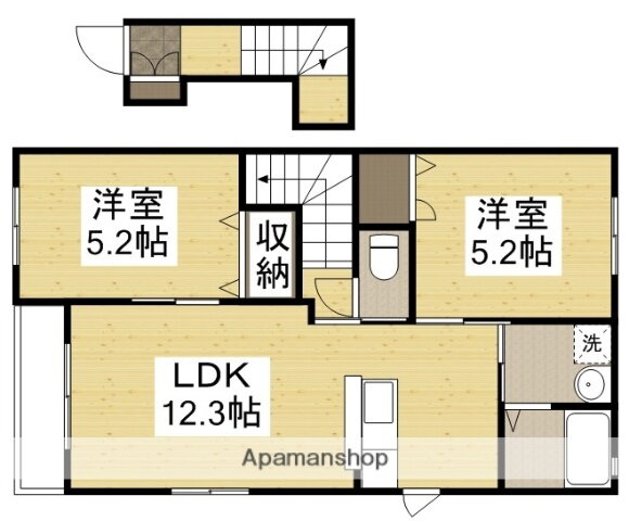 岡山県岡山市中区竹田 西川原駅 2LDK アパート 賃貸物件詳細