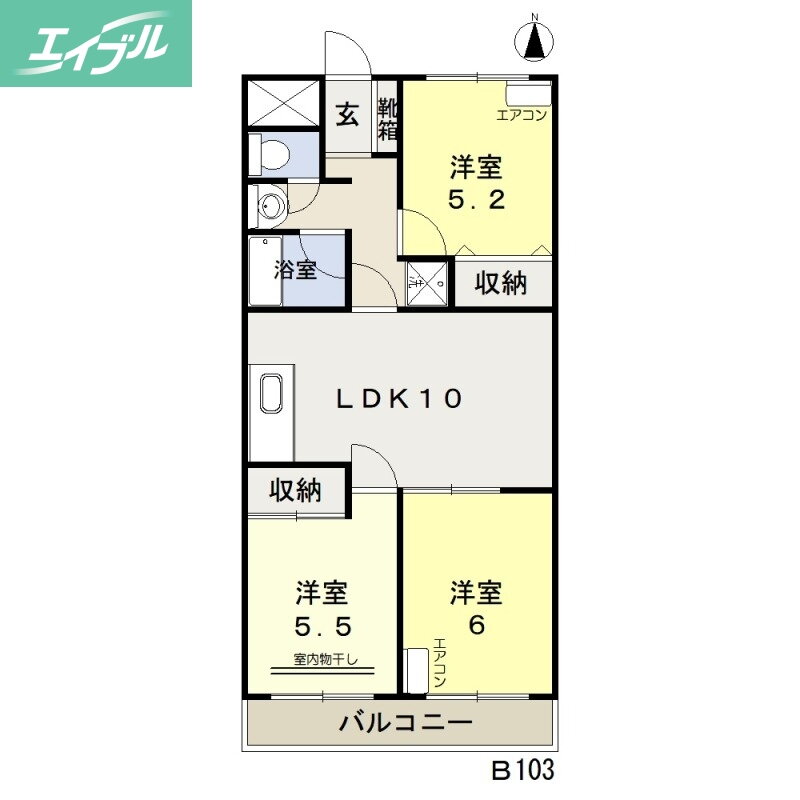 岡山県岡山市北区辰巳 北長瀬駅 3LDK マンション 賃貸物件詳細