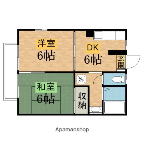 東京都日野市平山６ 平山城址公園駅 2DK アパート 賃貸物件詳細