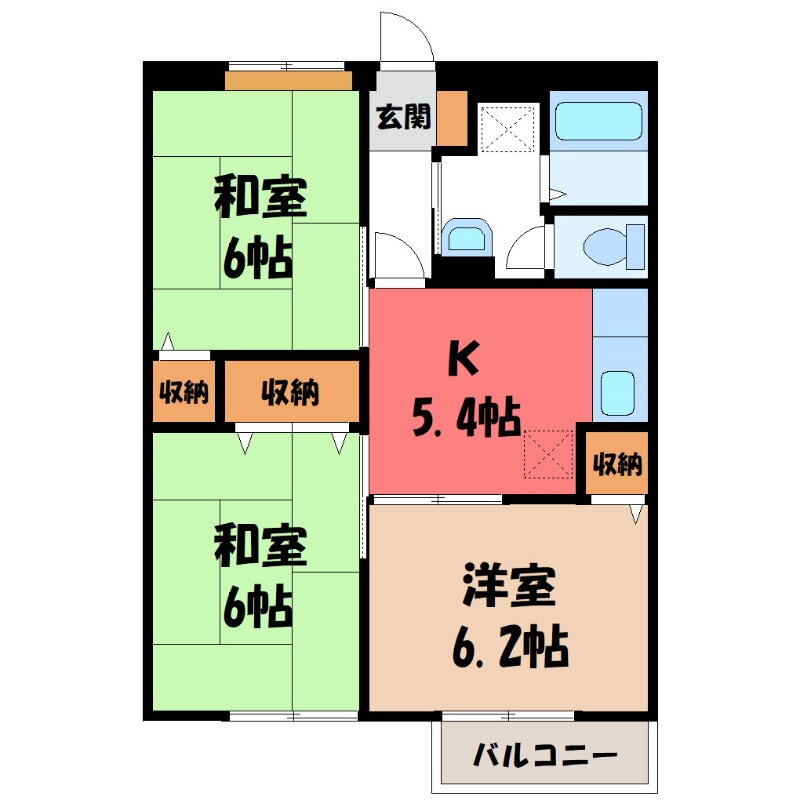 群馬県伊勢崎市八斗島町 剛志駅 3K アパート 賃貸物件詳細
