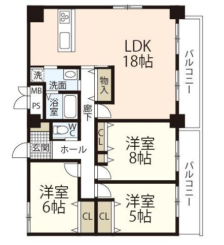 岡山県岡山市北区京橋町 岡山駅 3LDK マンション 賃貸物件詳細