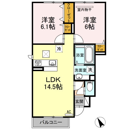 広島県広島市東区戸坂南２ 戸坂駅 2LDK アパート 賃貸物件詳細