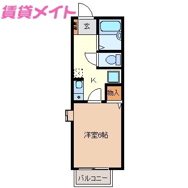 三重県四日市市赤堀２ 近鉄四日市駅 1K アパート 賃貸物件詳細