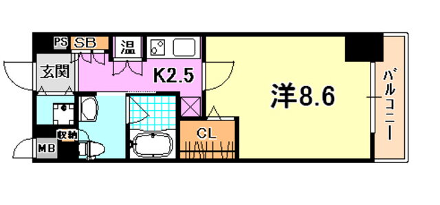 兵庫県神戸市中央区磯上通３ 神戸三宮駅 1K マンション 賃貸物件詳細