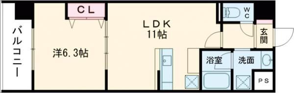 広島県安芸郡府中町青崎南 向洋駅 1LDK マンション 賃貸物件詳細