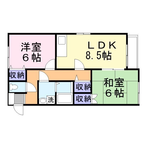 メゾンタキガワ 1階 2LDK 賃貸物件詳細