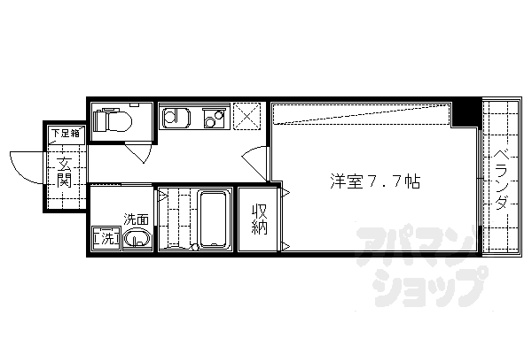 京都府京都市右京区西京極畔勝町 西京極駅 1K マンション 賃貸物件詳細