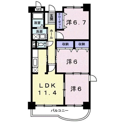 群馬県高崎市倉賀野町 倉賀野駅 3LDK マンション 賃貸物件詳細