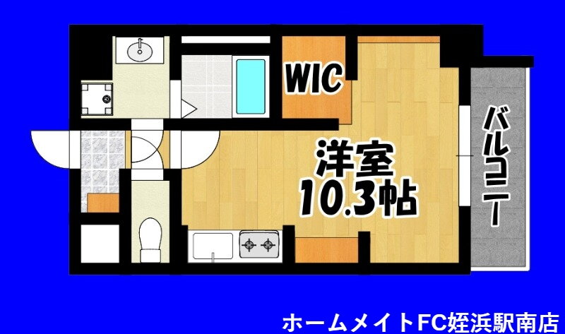 福岡県福岡市西区福重４ 姪浜駅 1K マンション 賃貸物件詳細