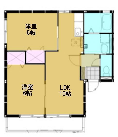 福島県郡山市安積２ 安積永盛駅 2LDK アパート 賃貸物件詳細