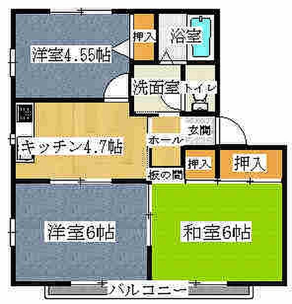 栃木県栃木市大平町富田 新大平下駅 3DK アパート 賃貸物件詳細