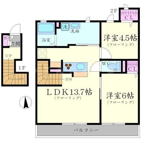 大阪府箕面市箕面３ 箕面駅 2LDK アパート 賃貸物件詳細