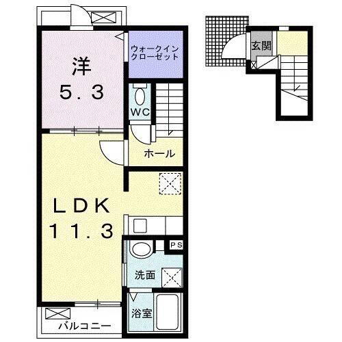 愛媛県伊予市尾崎 伊予市駅 1LDK アパート 賃貸物件詳細