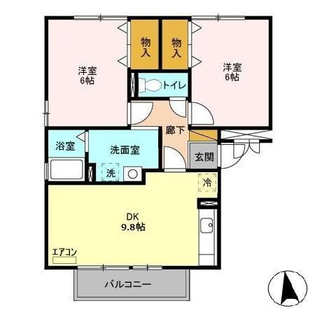ラッキーベル 3階 2DK 賃貸物件詳細