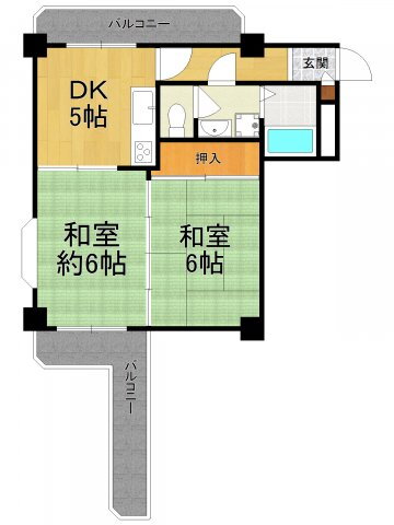 兵庫県尼崎市東難波町３ 尼崎駅 2DK マンション 賃貸物件詳細