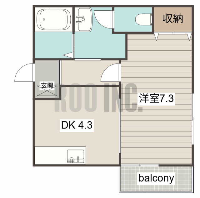 ソレジオくすのき 1階 1DK 賃貸物件詳細