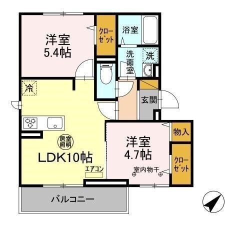 千葉県流山市市野谷 流山セントラルパーク駅 2LDK アパート 賃貸物件詳細