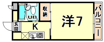 兵庫県伊丹市伊丹３ 伊丹駅 1K マンション 賃貸物件詳細