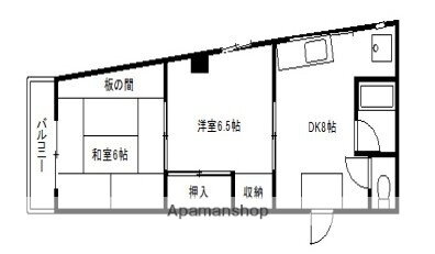 サングリーン有持 3階 2DK 賃貸物件詳細