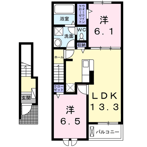 小見川駅徒歩９分　新築　２ＬＤＫ 2階 2LDK 賃貸物件詳細