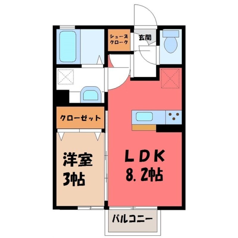 茨城県古河市旭町２ 古河駅 1LDK アパート 賃貸物件詳細