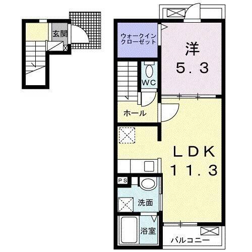 愛媛県伊予市尾崎 伊予市駅 1LDK アパート 賃貸物件詳細
