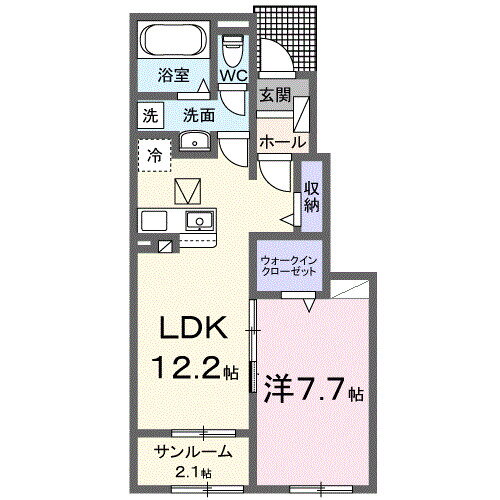 富山県富山市有沢 トヨタＧスクエア五福駅 1LDK アパート 賃貸物件詳細