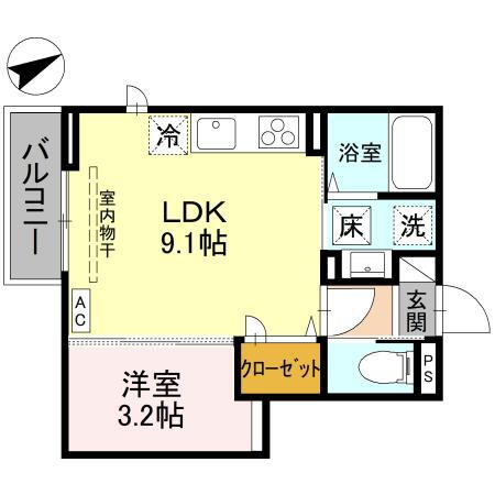 エレガエイト 1階 1LDK 賃貸物件詳細