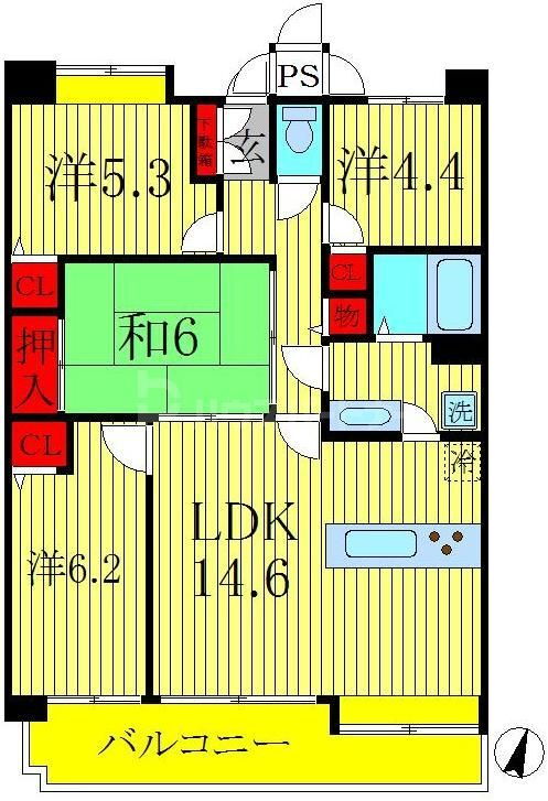 コスモ柏セランス 5階 4LDK 賃貸物件詳細