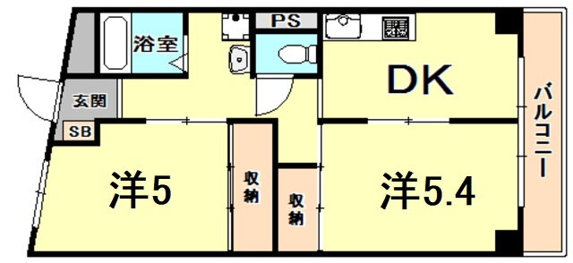 兵庫県西宮市櫨塚町 西宮駅 2DK マンション 賃貸物件詳細