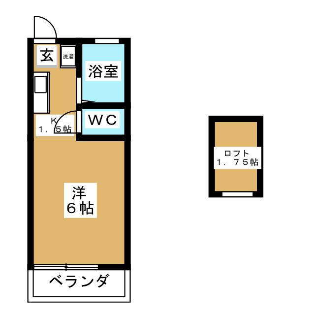 ハイツ久木 2階 ワンルーム 賃貸物件詳細