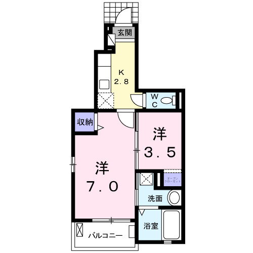 茨城県つくば市松代１ つくば駅 2K アパート 賃貸物件詳細