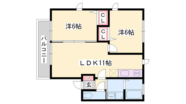 ガーデンハイツ 2階 2LDK 賃貸物件詳細