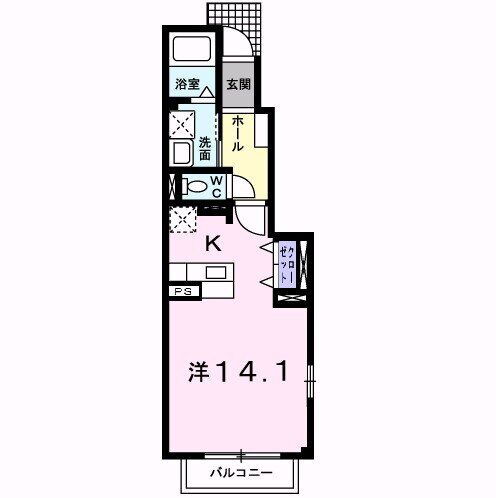 アヴニールＡ 1階 ワンルーム 賃貸物件詳細