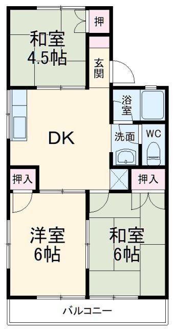 ドミール野田 1階 3DK 賃貸物件詳細