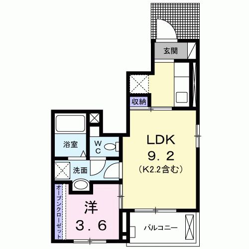 埼玉県越谷市大字袋山 大袋駅 1LDK アパート 賃貸物件詳細