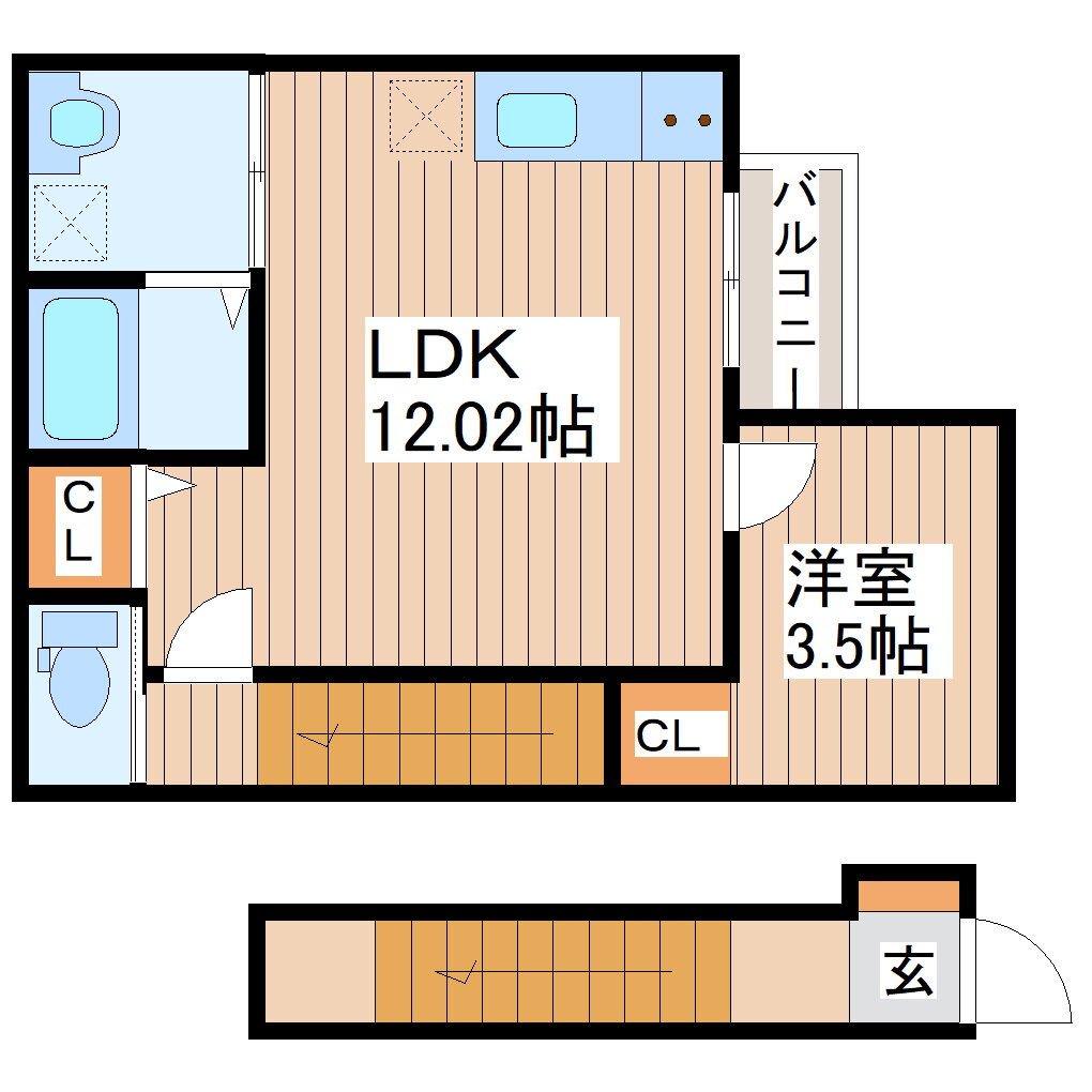 Ｙ－スタイル 2階 1LDK 賃貸物件詳細