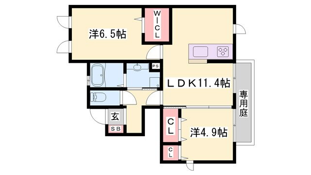 サンライズイン今宿 1階 2LDK 賃貸物件詳細