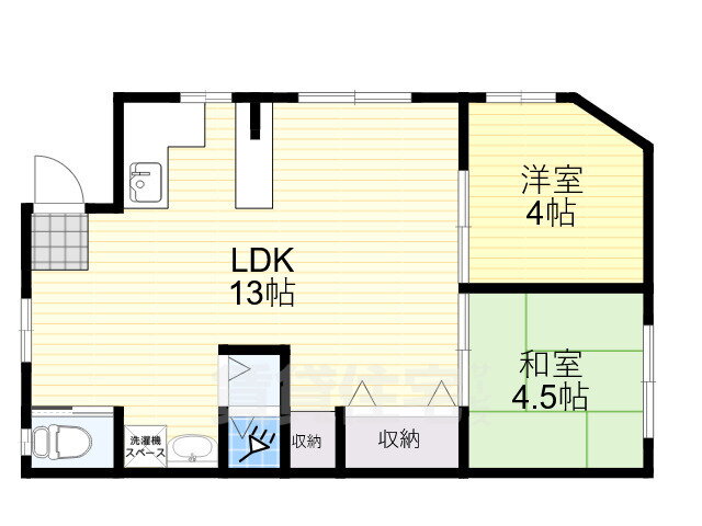 大阪府大阪市生野区勝山北５ 桃谷駅 2LDK アパート 賃貸物件詳細