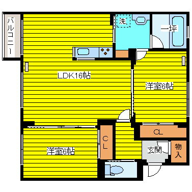 北海道札幌市東区北十四条東１５ 環状通東駅 2LDK マンション 賃貸物件詳細