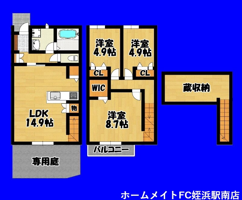福岡県福岡市西区石丸２ 姪浜駅 3SLDK 一戸建て 賃貸物件詳細