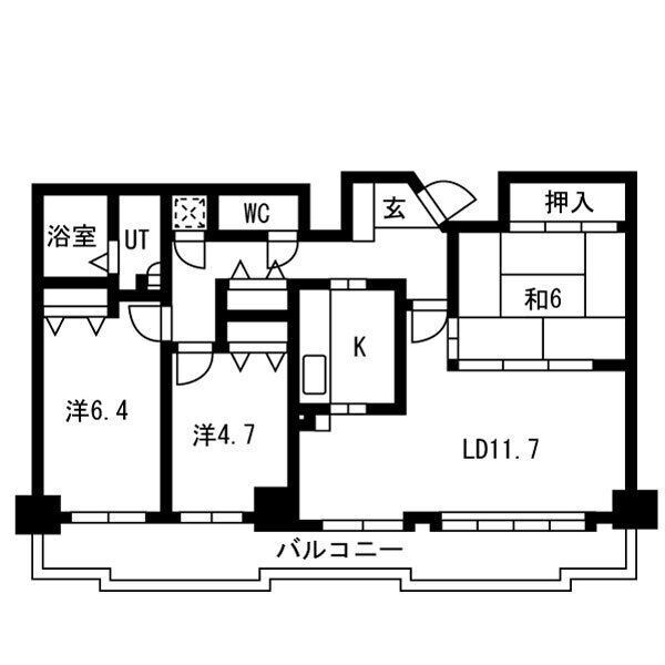 北海道札幌市東区北二十一条東１５ 元町駅 3LDK マンション 賃貸物件詳細