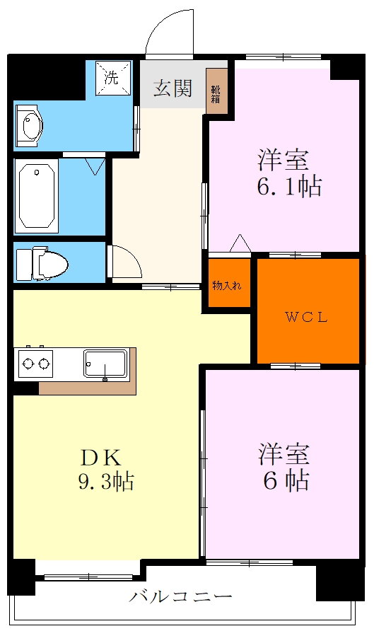 熊本県熊本市東区戸島西１ 2DK マンション 賃貸物件詳細