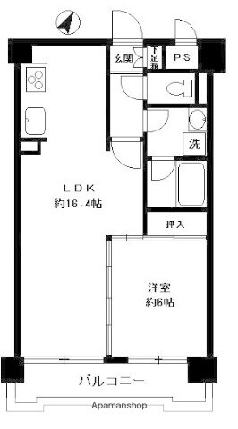 グランピア赤坂 7階 1LDK 賃貸物件詳細