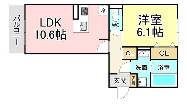 福岡県北九州市八幡西区大膳１ 折尾駅 1LDK アパート 賃貸物件詳細