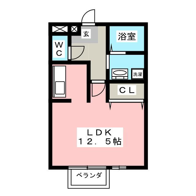 セゾンミストラル　Ａ 2階 ワンルーム 賃貸物件詳細