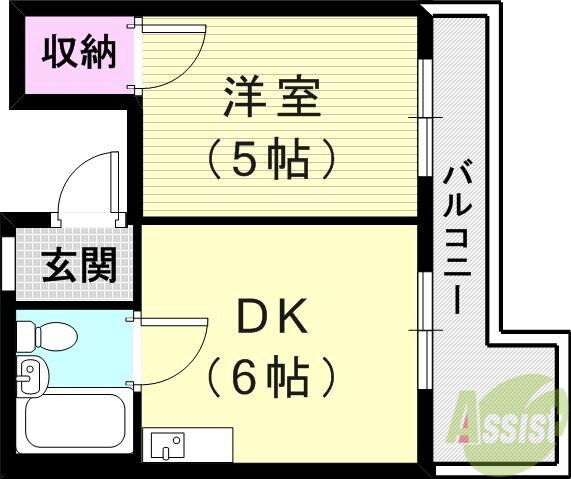 兵庫県神戸市兵庫区下祇園町 大倉山駅 1DK マンション 賃貸物件詳細