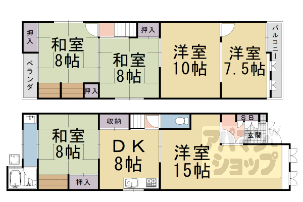 京都府向日市上植野町御塔道 西向日駅 6DK 一戸建て 賃貸物件詳細