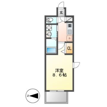 愛知県名古屋市西区新道１ 浅間町駅 1K マンション 賃貸物件詳細